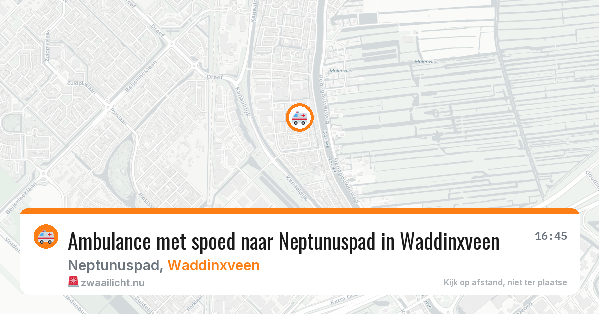 Ambulance met spoed naar Neptunuspad in Waddinxveen — 23 jan 2026