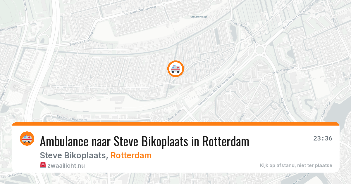 Ambulance naar Steve Bikoplaats in Rotterdam — 13 mei 2026