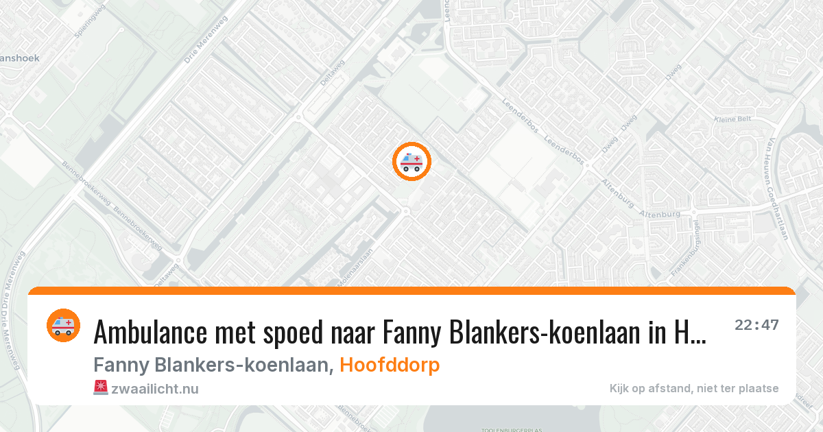 Ambulance met spoed naar Fanny Blankers-koenlaan in Hoofddorp — 16 jan 2026