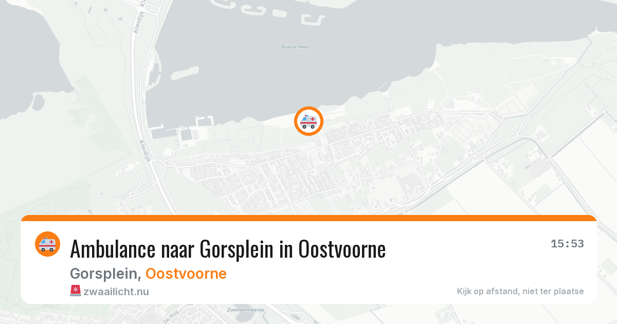 Ambulance naar Gorsplein in Oostvoorne — 22 jul 2026