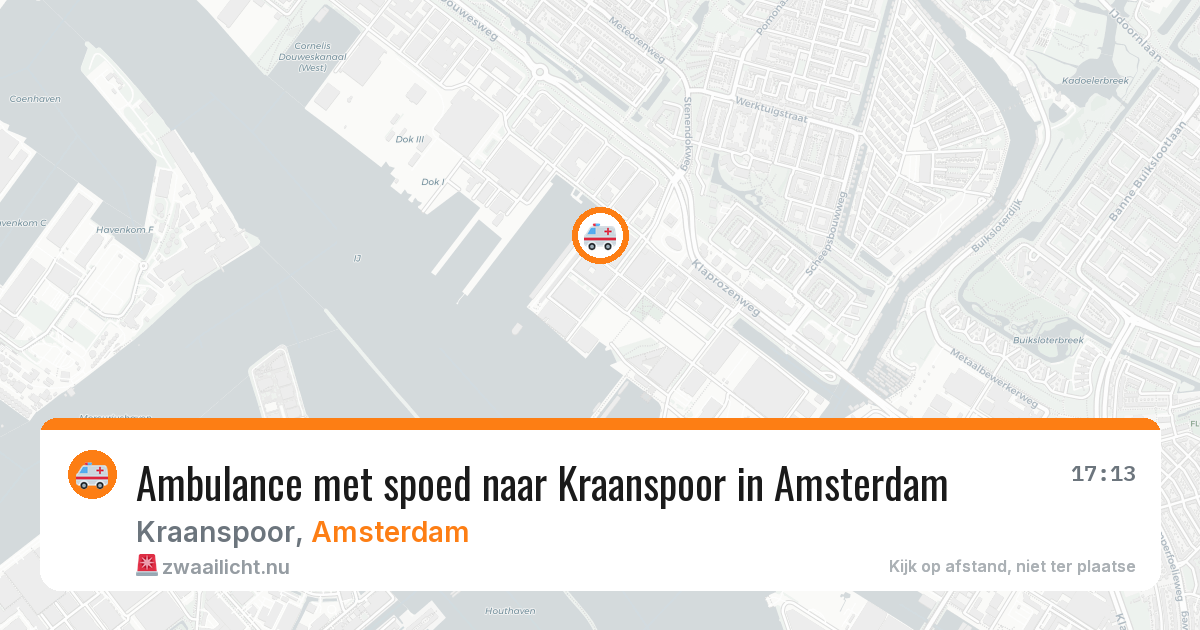 Ambulance met spoed naar Kraanspoor in Amsterdam — 14 mei 2026