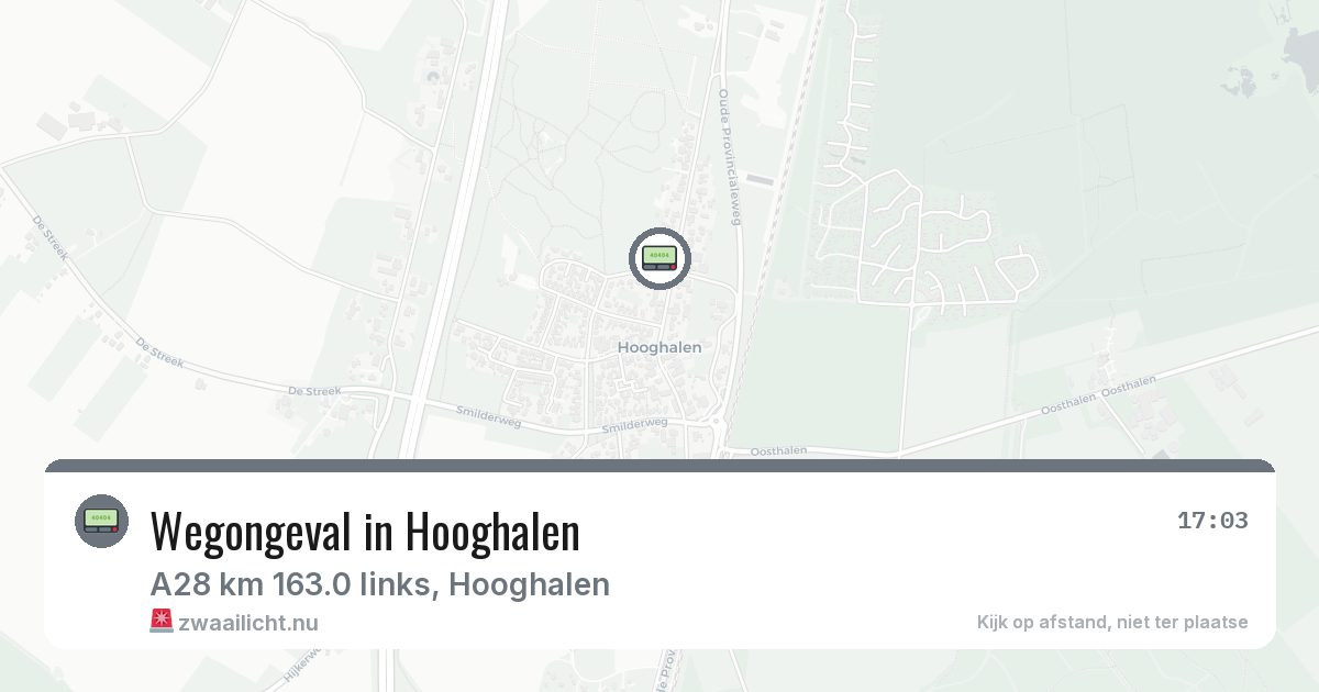 Wegongeval in Hooghalen — 2 mrt 2026