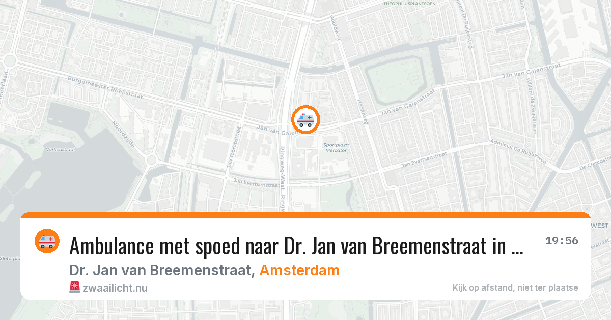 Ambulance met spoed naar Dr. Jan van Breemenstraat in Amsterdam — 21 mei 2026