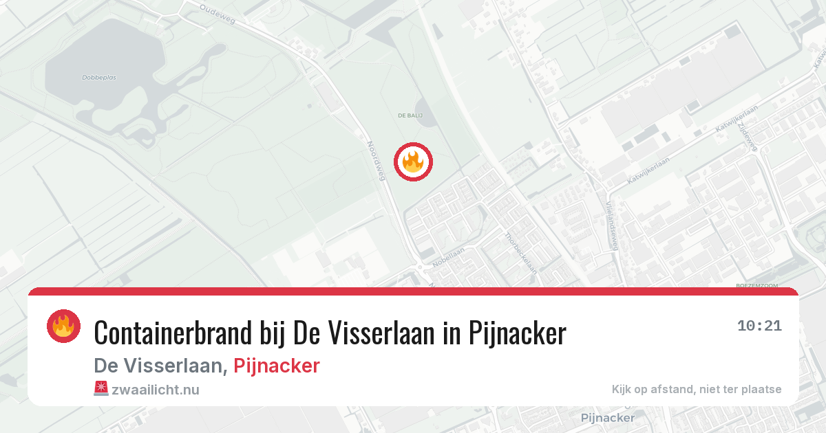 Containerbrand bij De Visserlaan in Pijnacker — 31 mei 2026