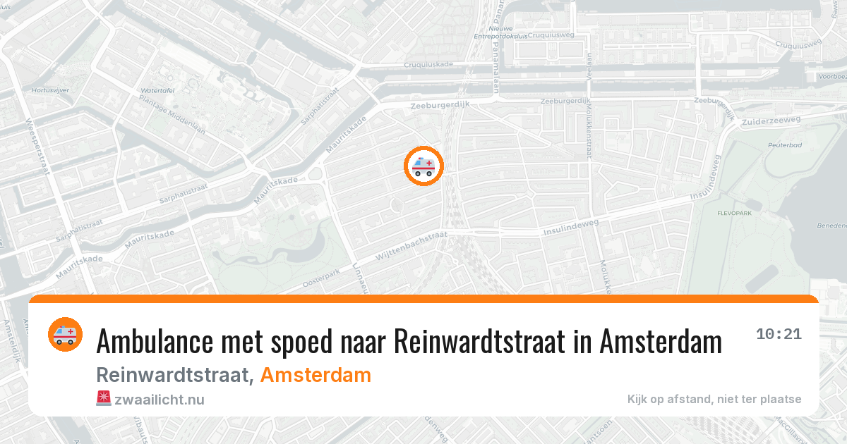 Ambulance met spoed naar Reinwardtstraat in Amsterdam — 23 jul 2026