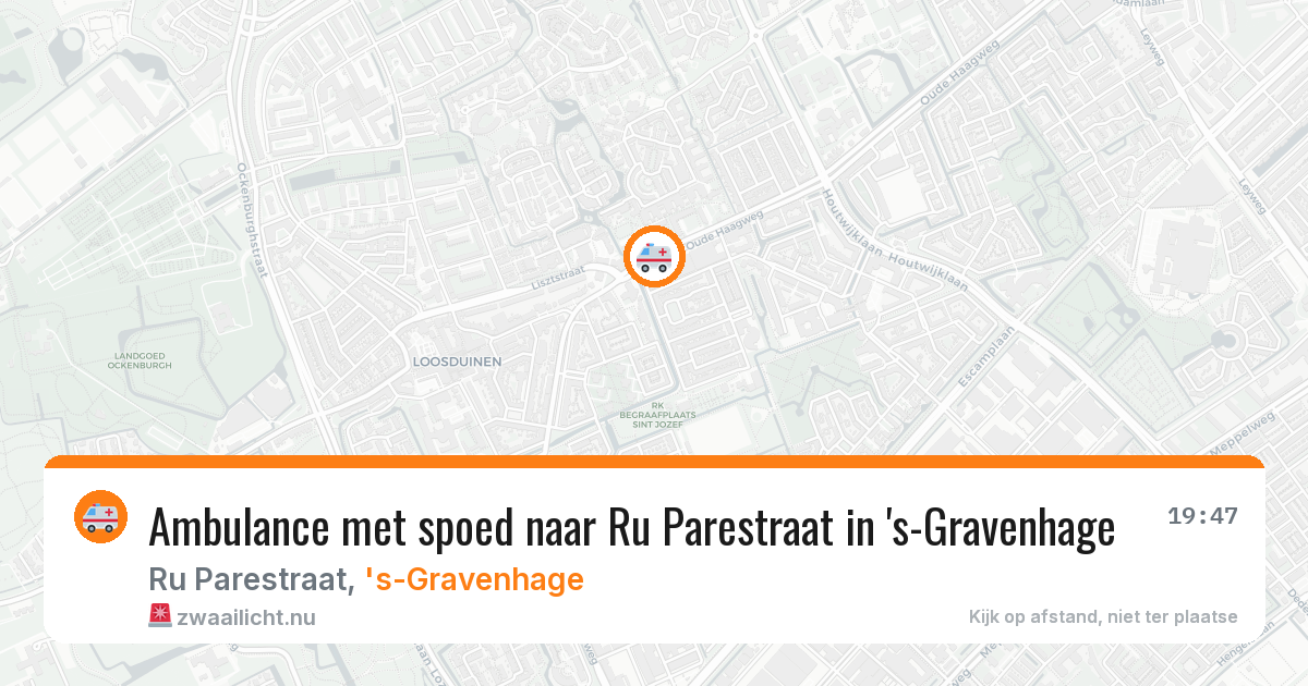 Ambulance met spoed naar Ru Parestraat in 's-Gravenhage — 20 mei 2026