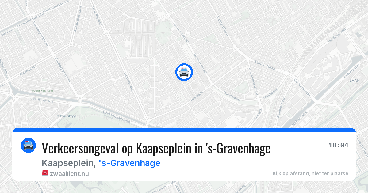 Verkeersongeval op Kaapseplein in 's-Gravenhage — 27 mei 2026