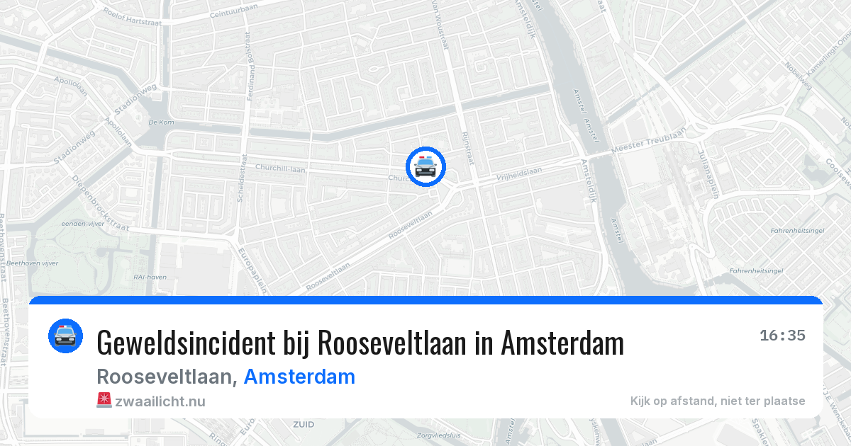 Geweldsincident bij Rooseveltlaan in Amsterdam — 26 jul 2026