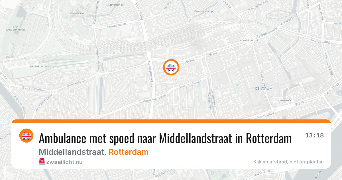 Ambulance met spoed naar Middellandstraat in Rotterdam — 1 mei 2026