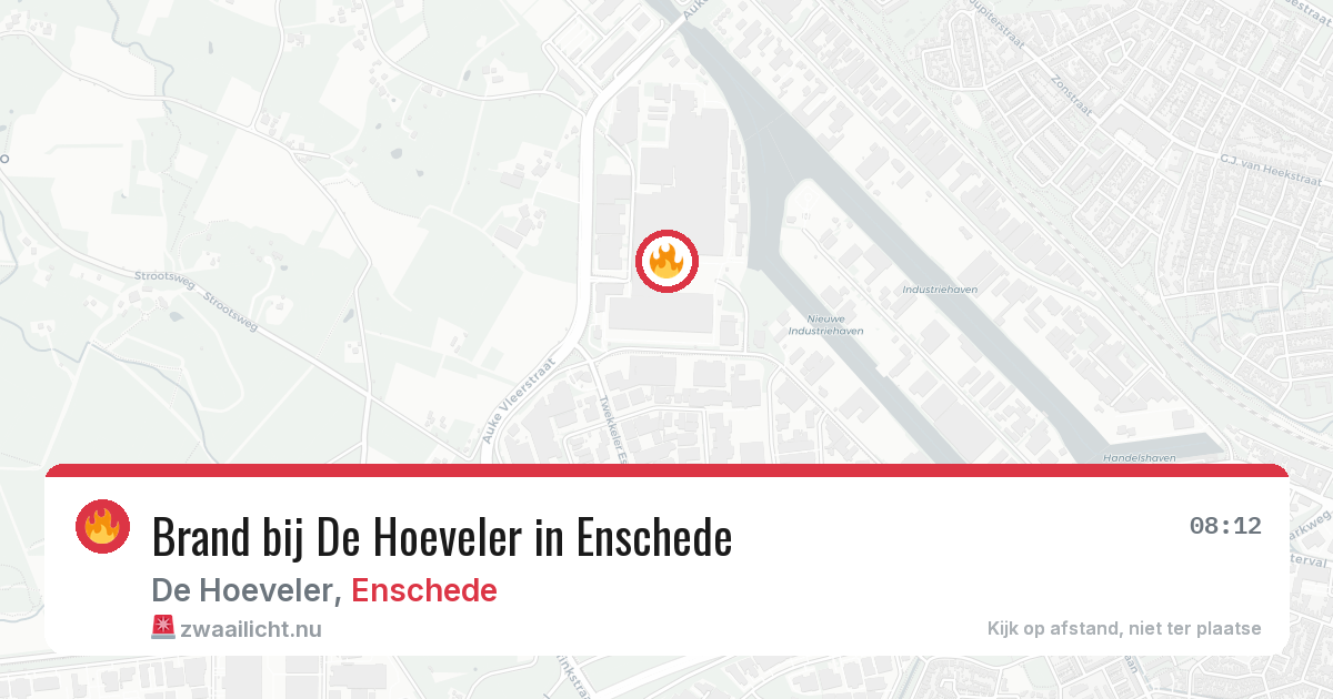 Brand bij De Hoeveler in Enschede — 11 jul 2026
