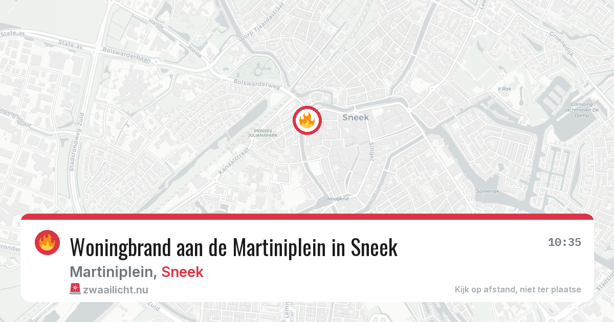 Woningbrand aan de Martiniplein in Sneek — 19 jan 2026