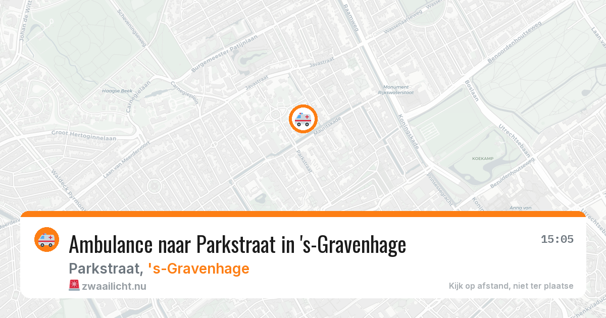 Ambulance naar Parkstraat in 's-Gravenhage — 25 jul 2026