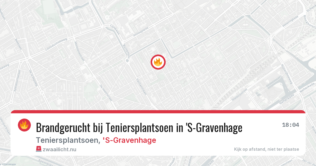 Brandgerucht bij Teniersplantsoen in 'S-Gravenhage — 6 mrt 2026