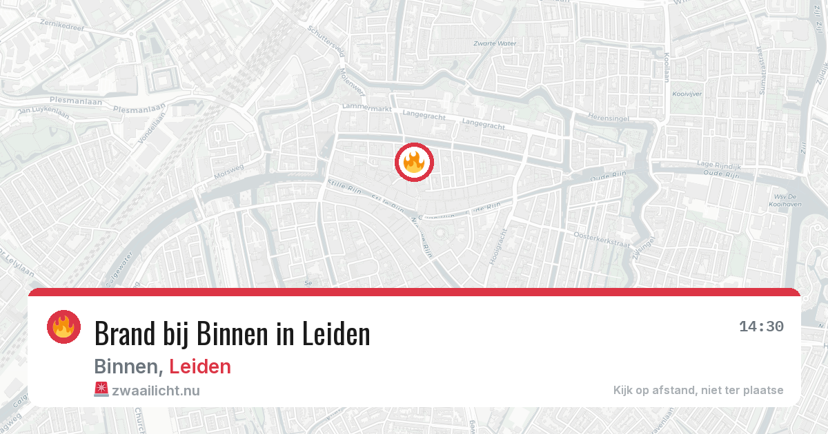 Brand bij Binnen in Leiden — 2 jun 2026