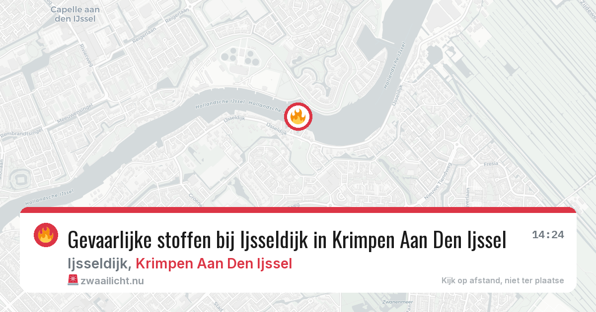 Gevaarlijke stoffen bij Ijsseldijk in Krimpen Aan Den Ijssel — 26 mrt 2026