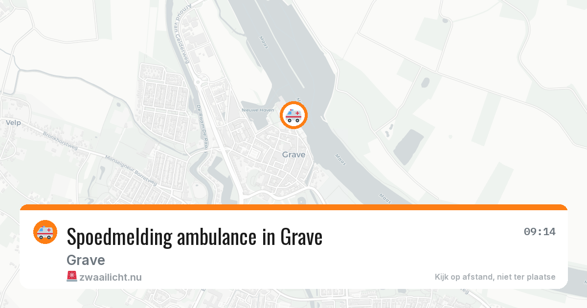 Spoedmelding ambulance in Grave — 10 jul 2026