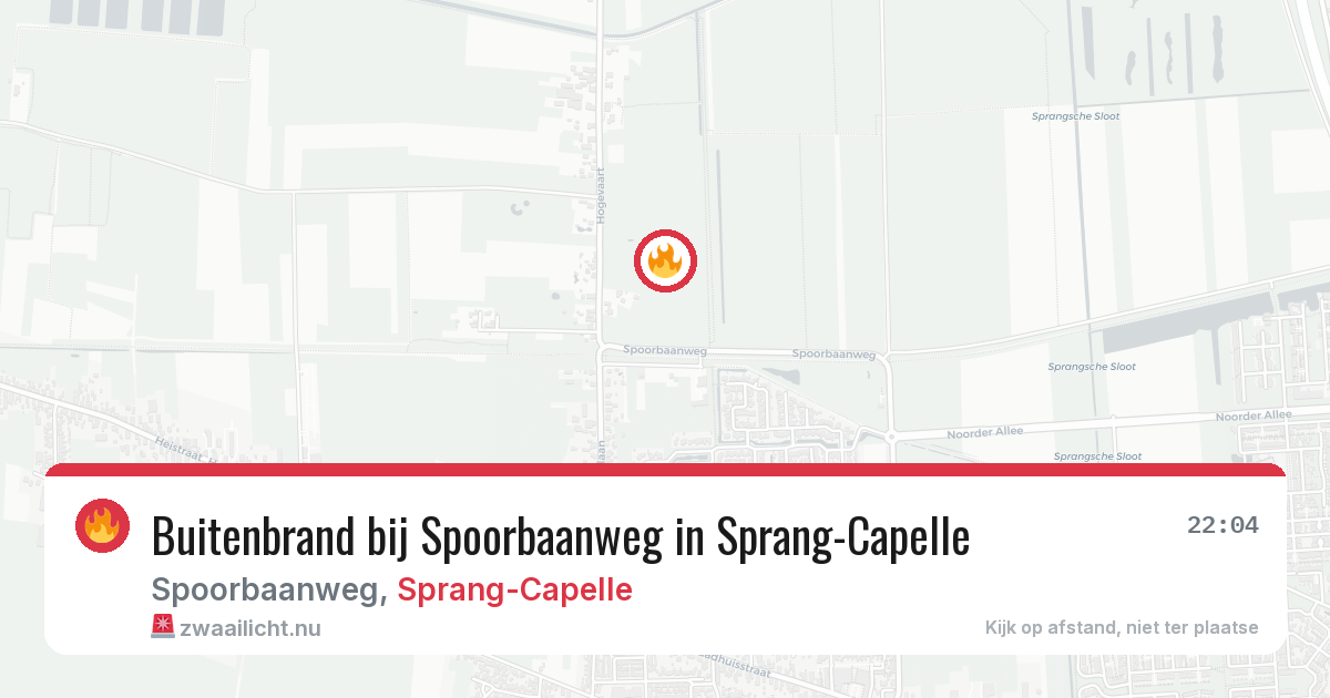 Buitenbrand bij Spoorbaanweg in Sprang-Capelle — 12 jul 2026