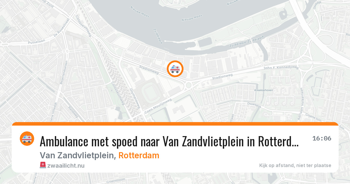 Ambulance met spoed naar Van Zandvlietplein in Rotterdam — 22 mrt 2026