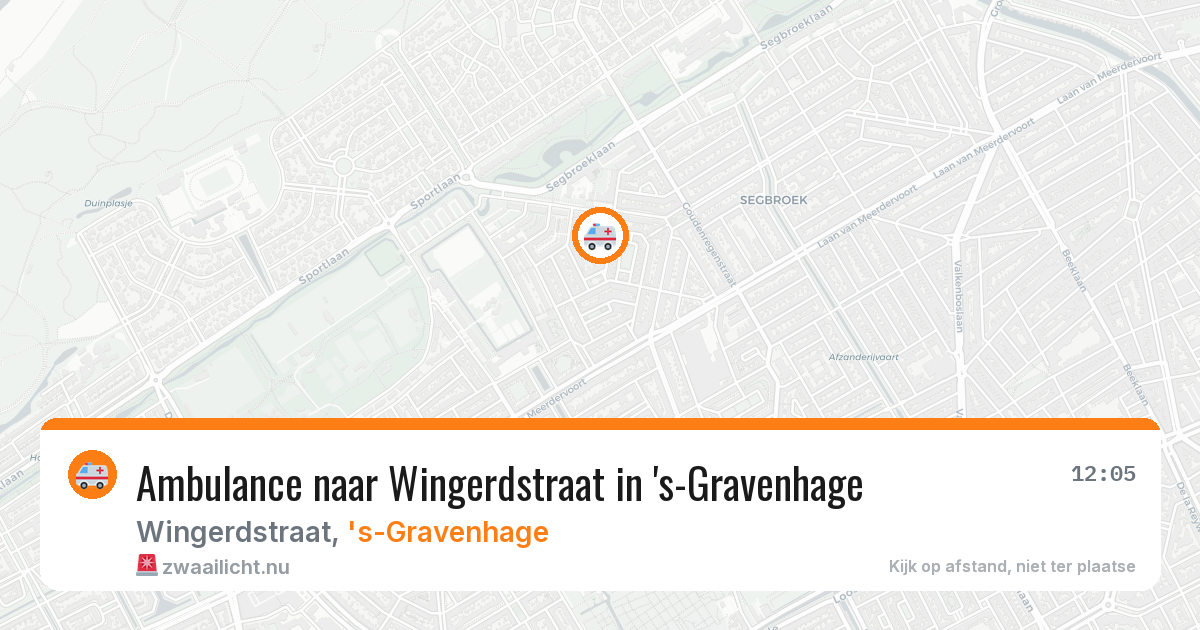 Ambulance naar Wingerdstraat in 's-Gravenhage — 18 mei 2026