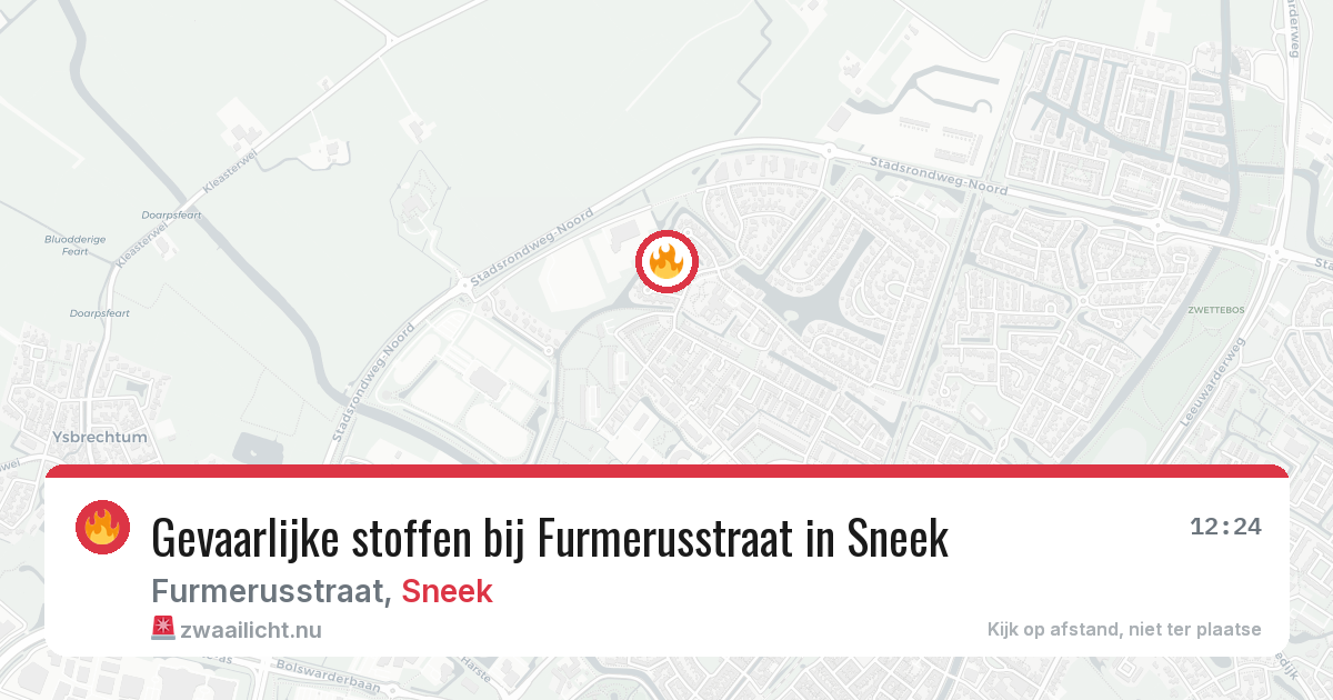 Gevaarlijke stoffen bij Furmerusstraat in Sneek — 26 mrt 2026