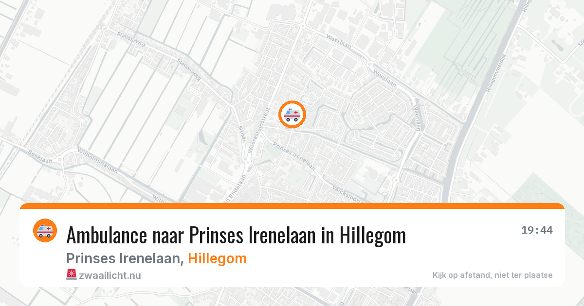 Ambulance naar Prinses Irenelaan in Hillegom — 24 jul 2026