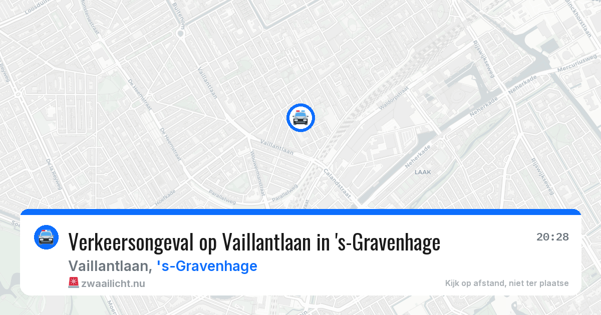 Verkeersongeval op Vaillantlaan in 's-Gravenhage — 17 mei 2026