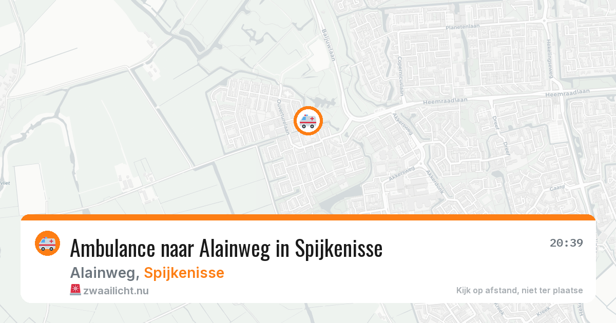 Ambulance naar Alainweg in Spijkenisse — 25 mrt 2026