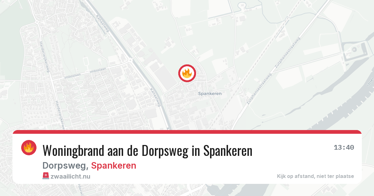 Woningbrand aan de Dorpsweg in Spankeren — 12 mrt 2026