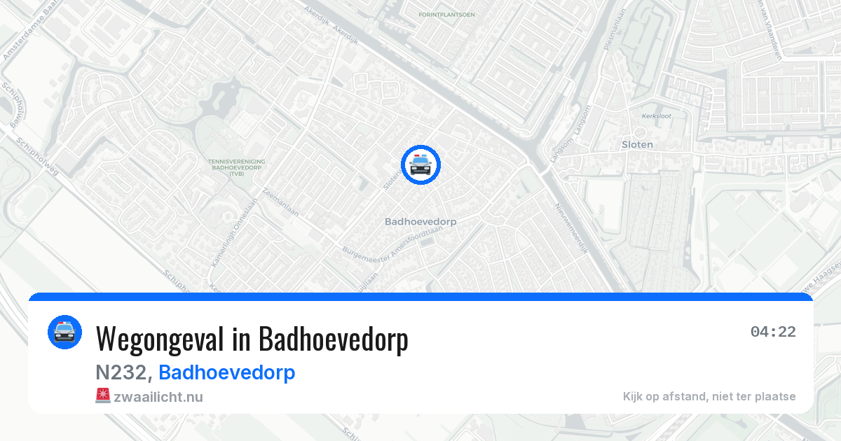 Wegongeval in Badhoevedorp — 18 mei 2026