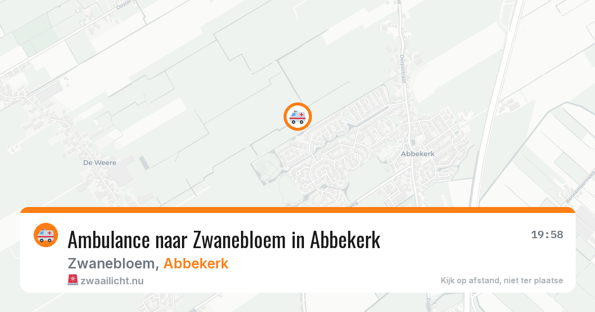 Ambulance naar Zwanebloem in Abbekerk — 16 mrt 2026