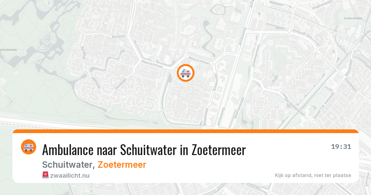 Ambulance naar Schuitwater in Zoetermeer — 16 jul 2026