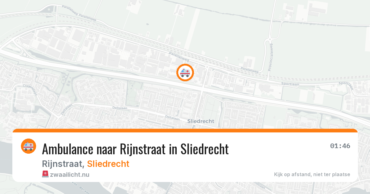 Ambulance naar Rijnstraat in Sliedrecht — 8 apr 2026