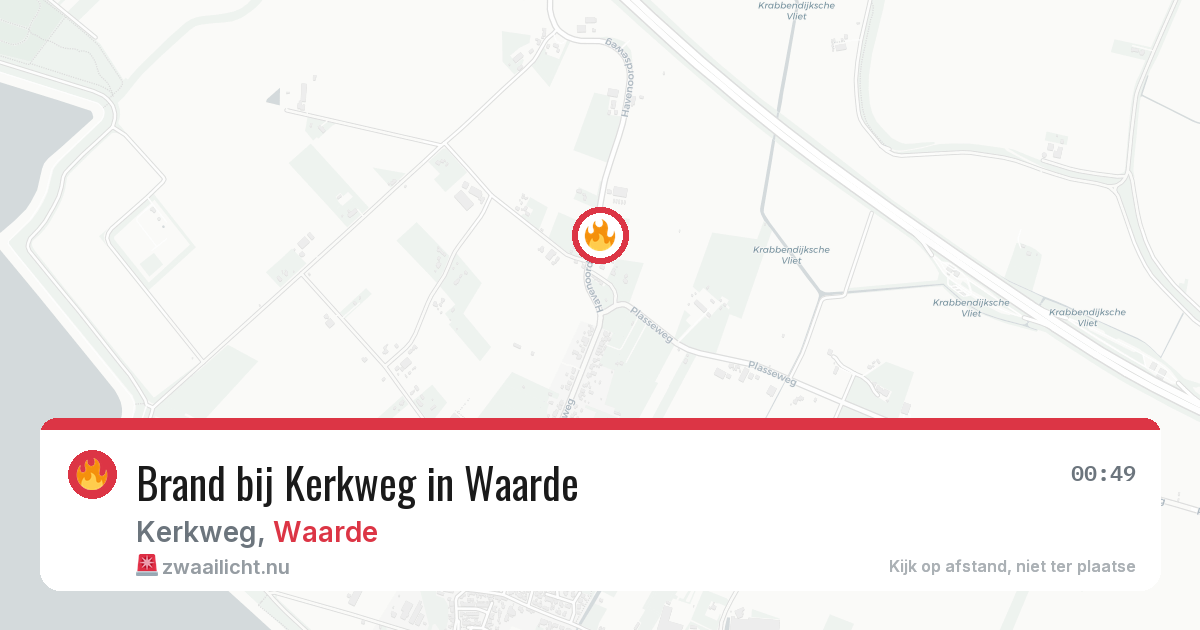 Brand bij Kerkweg in Waarde — 24 feb 2026