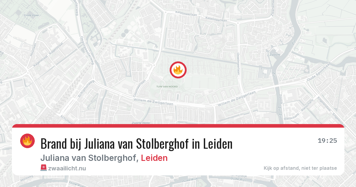 Brand bij Juliana van Stolberghof in Leiden — 11 jul 2026
