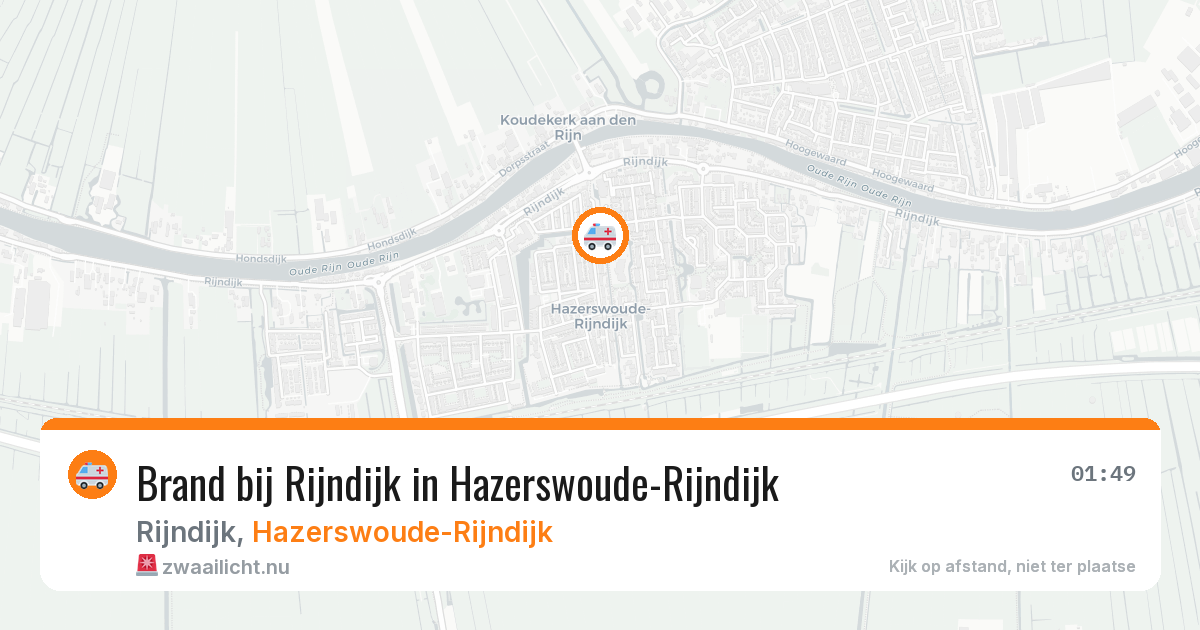 Brand bij Rijndijk in Hazerswoude-Rijndijk — 22 mei 2026