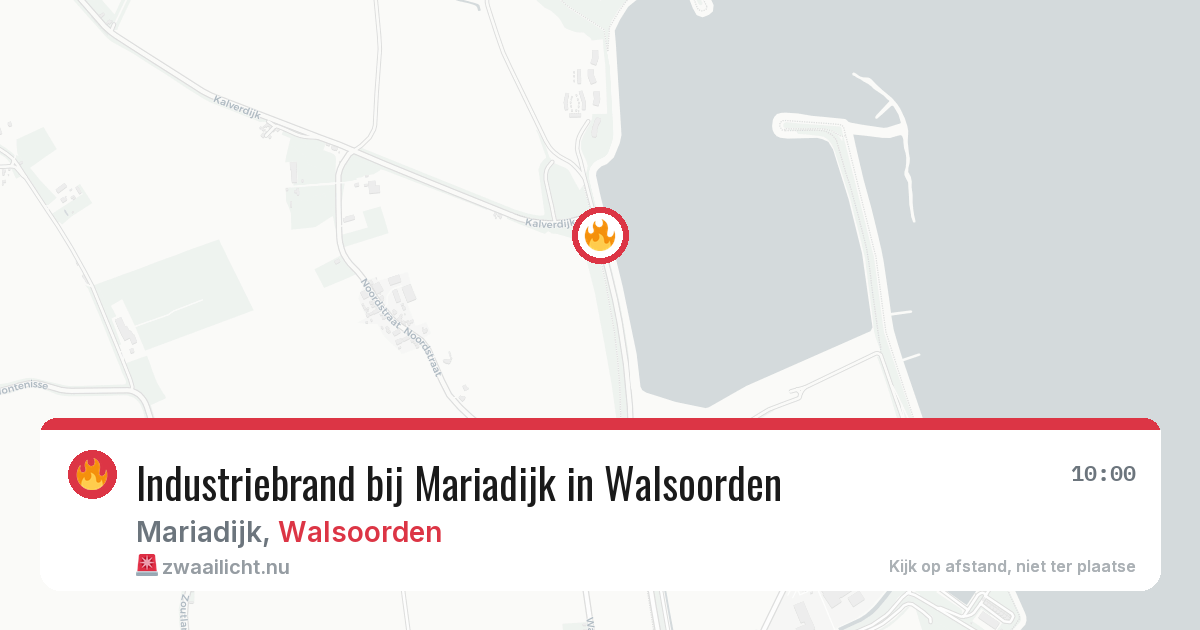 Industriebrand bij Mariadijk in Walsoorden — 17 apr 2026
