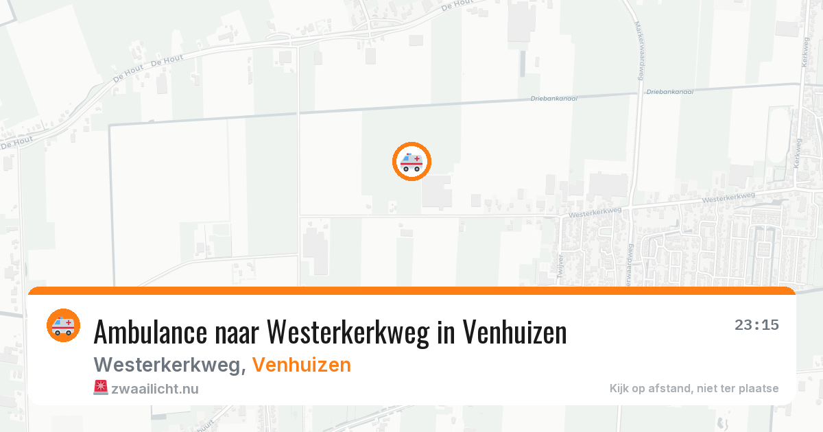 Ambulance naar Westerkerkweg in Venhuizen — 12 jul 2026