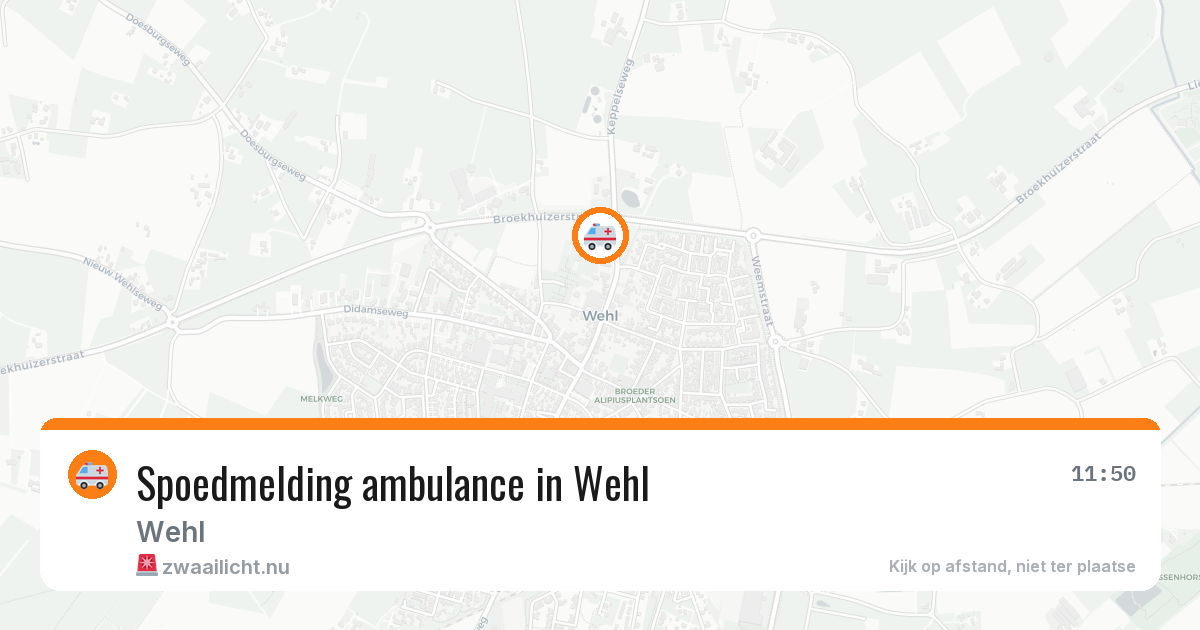Spoedmelding ambulance in Wehl — 8 jul 2026