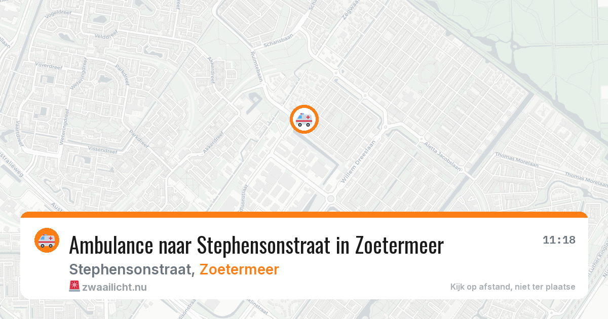 Ambulance naar Stephensonstraat in Zoetermeer — 26 mei 2026