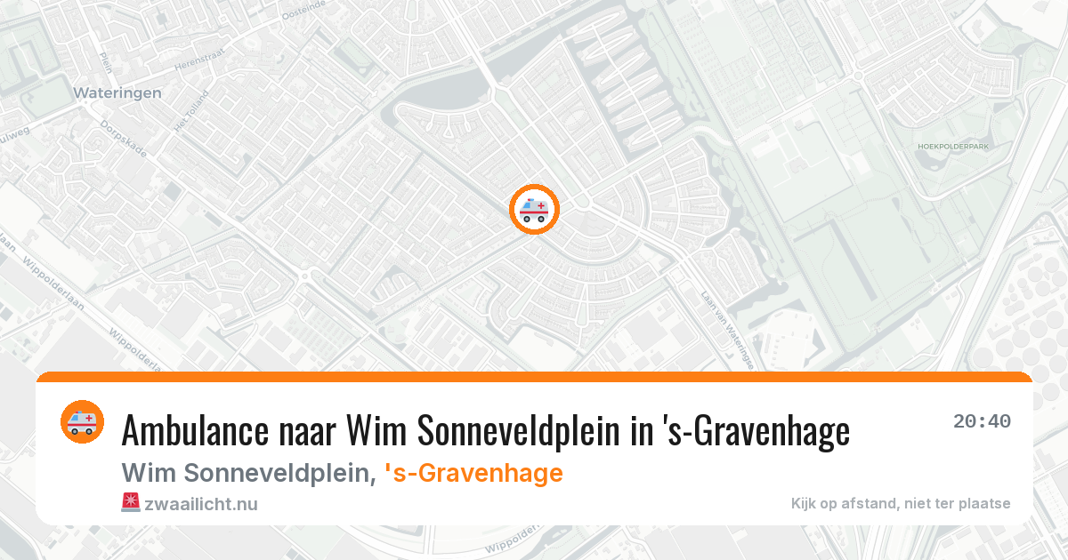 Ambulance naar Wim Sonneveldplein in 's-Gravenhage — 12 jul 2026