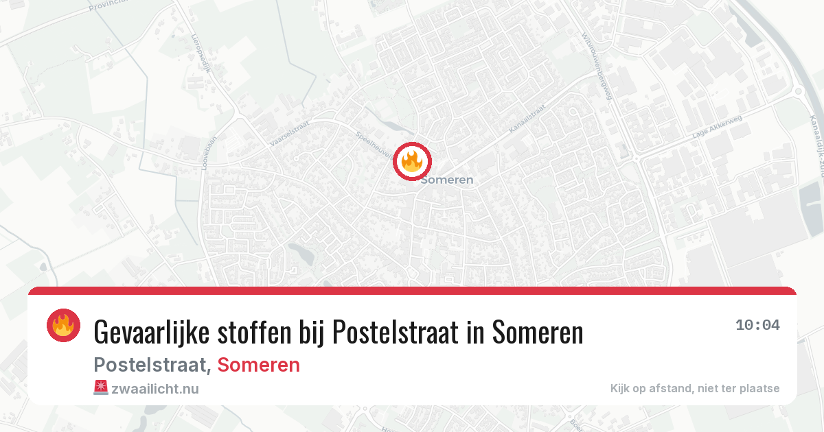 Gevaarlijke stoffen bij Postelstraat in Someren — 24 mrt 2026