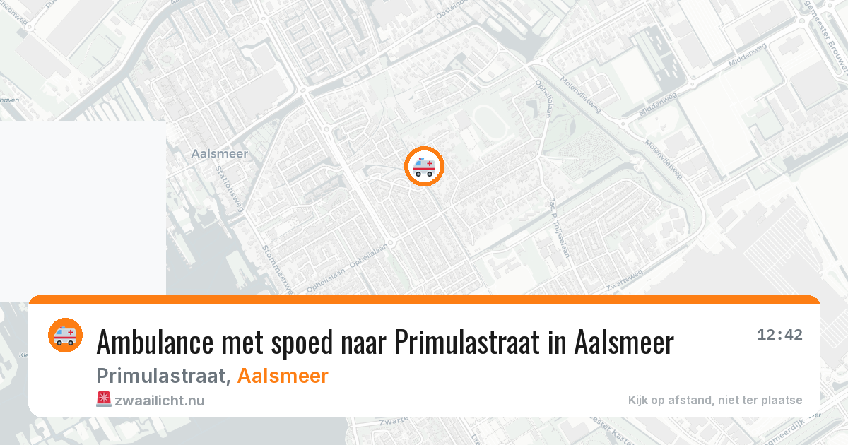 Ambulance met spoed naar Primulastraat in Aalsmeer — 10 jul 2026