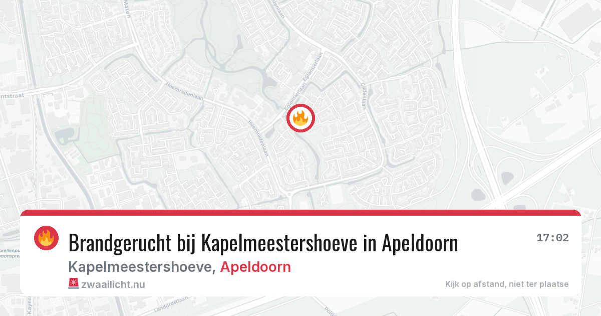 Brandgerucht bij Kapelmeestershoeve in Apeldoorn — 13 mei 2026