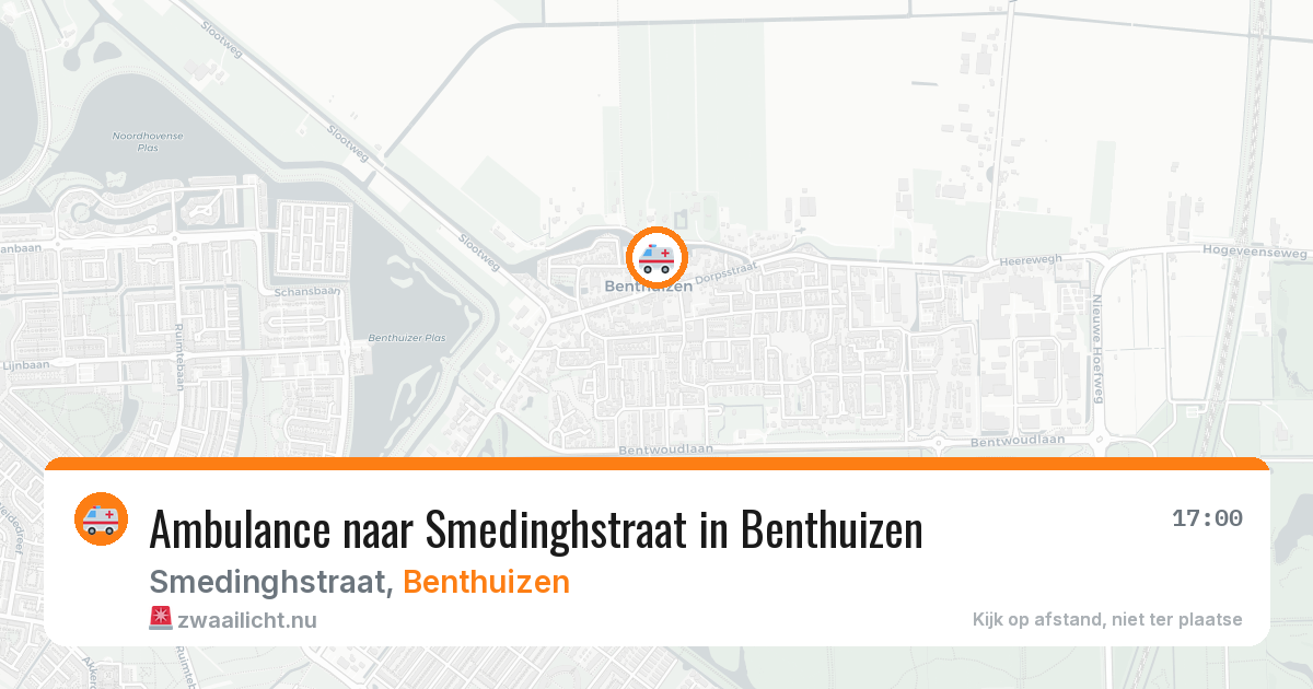 Ambulance naar Smedinghstraat in Benthuizen — 29 mei 2026