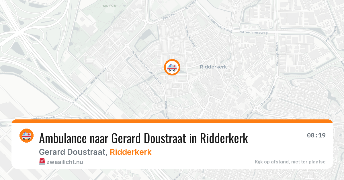 Ambulance naar Gerard Doustraat in Ridderkerk — 2 jun 2026