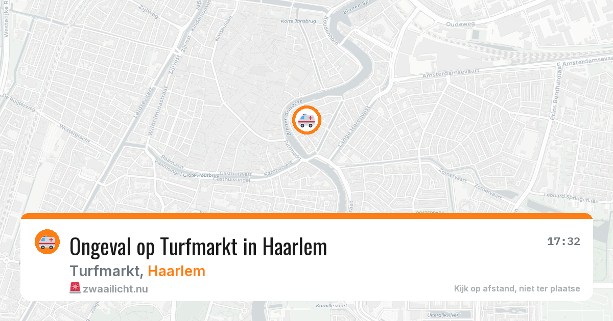 Ongeval op Turfmarkt in Haarlem — 11 apr 2026