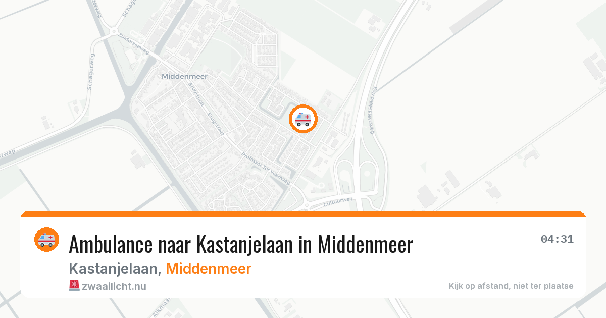 Ambulance naar Kastanjelaan in Middenmeer — 13 jul 2026