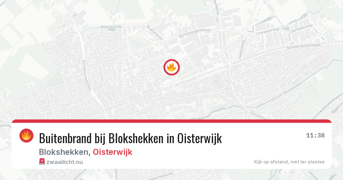Buitenbrand bij Blokshekken in Oisterwijk — 20 jul 2026