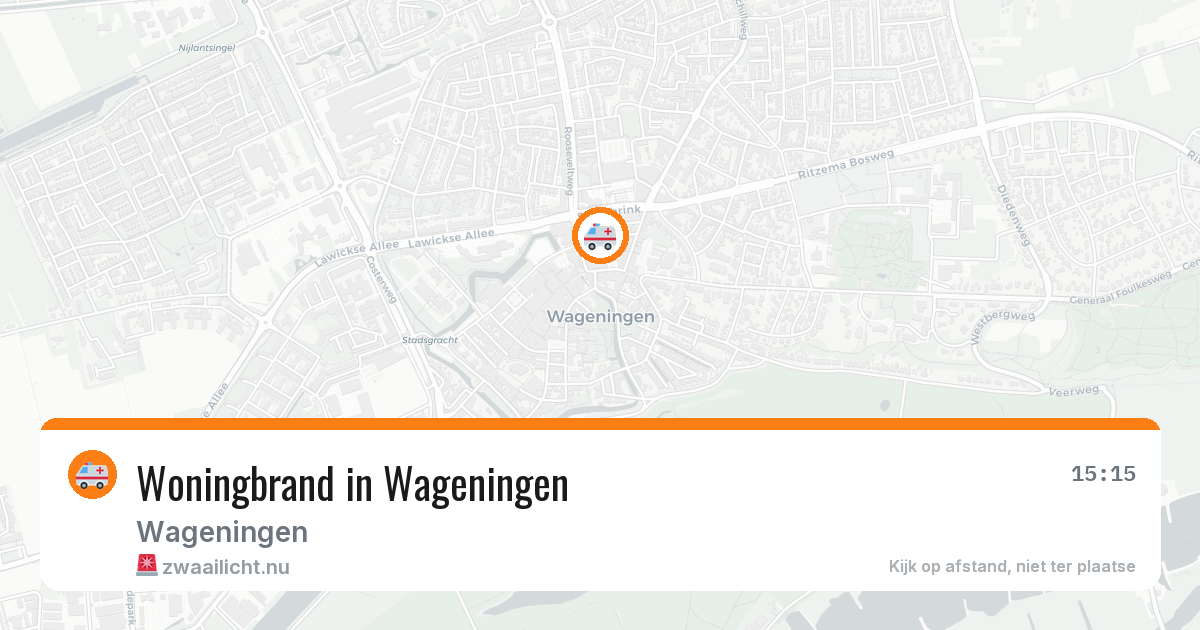 Woningbrand in Wageningen — 30 apr 2026
