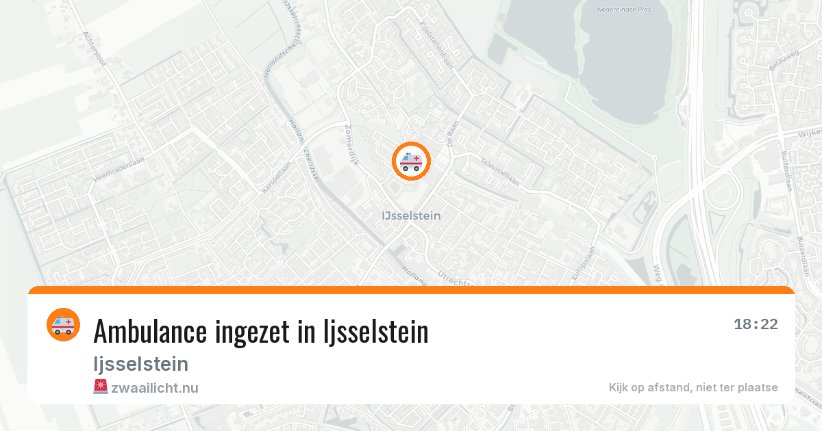 Ambulance ingezet in Ijsselstein — 11 jul 2026